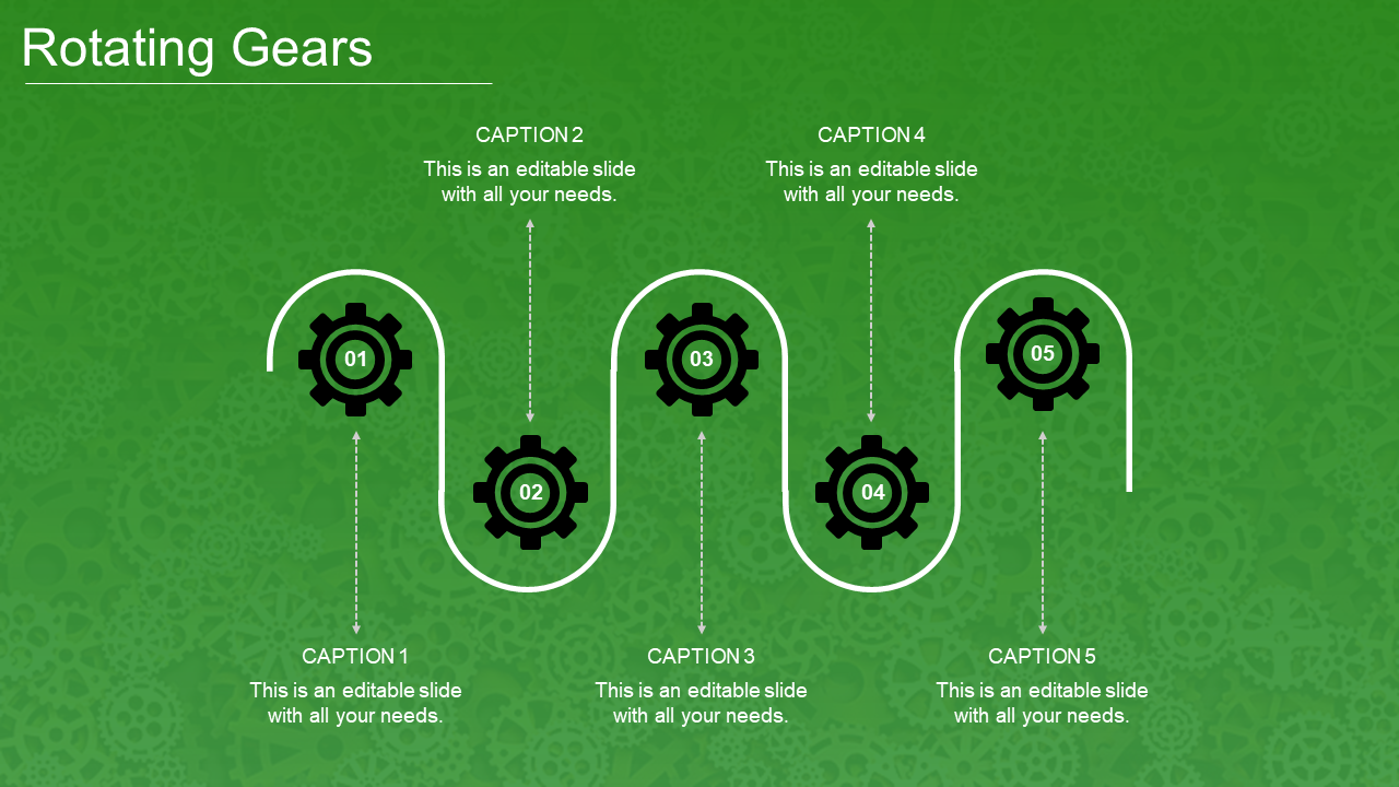 Rotating Gears In PPT Presentation Templates and Google Slides